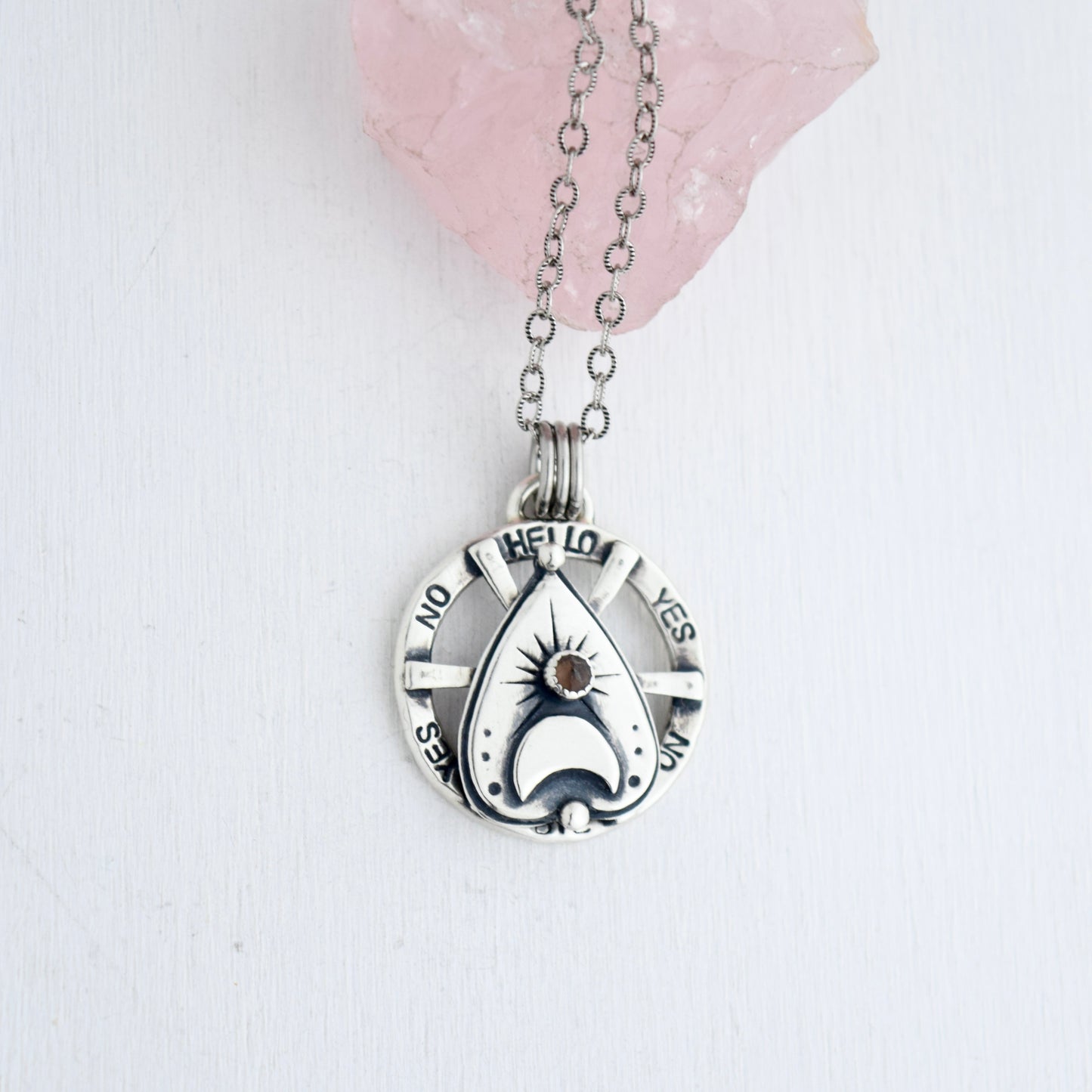 Planchette Axis Pendant with Smokey Quartz