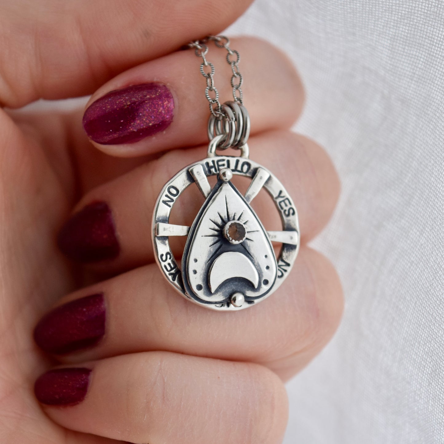 Planchette Axis Pendant with Smokey Quartz