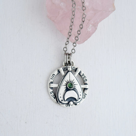 Planchette Axis Pendant with Tourmaline