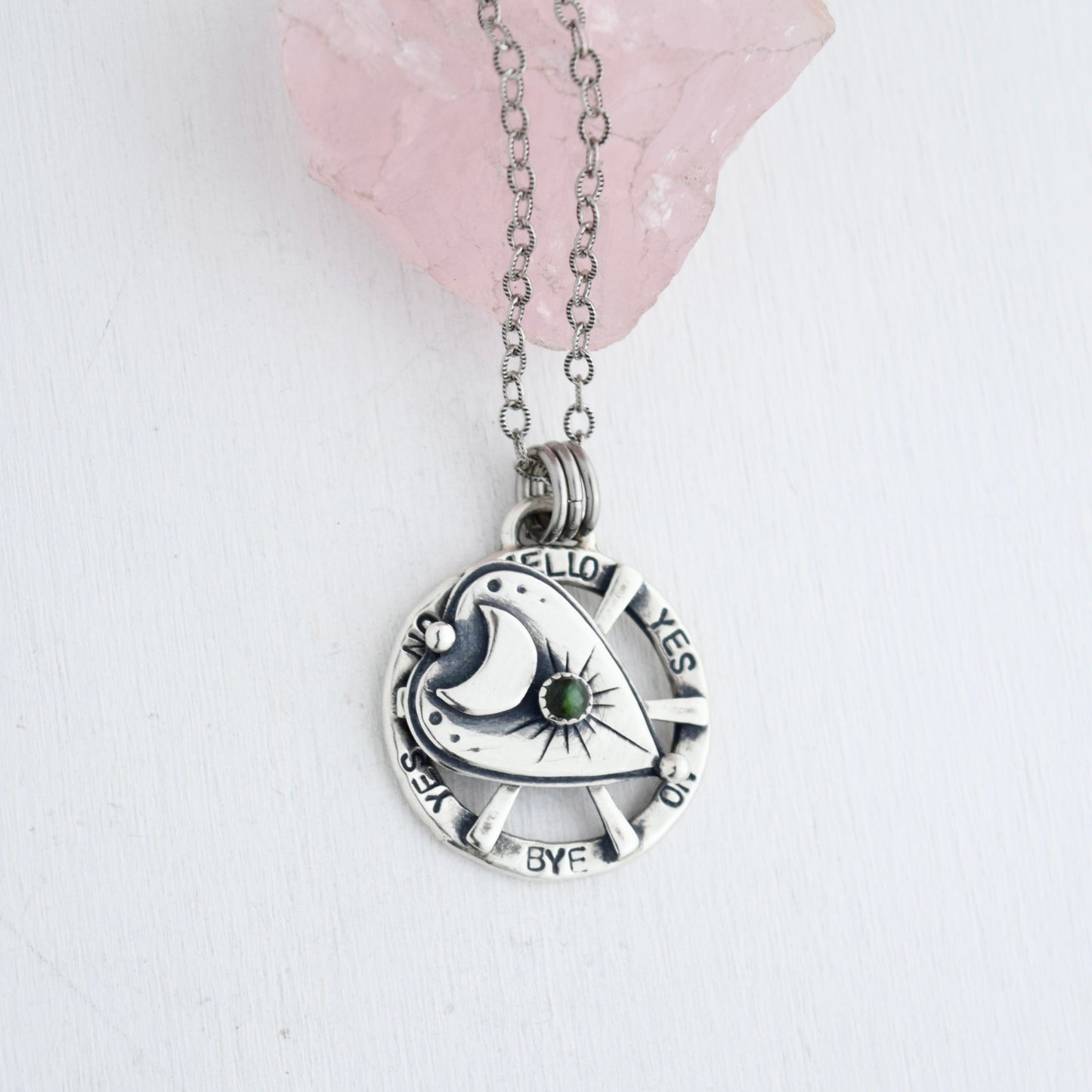 Planchette Axis Pendant with Tourmaline