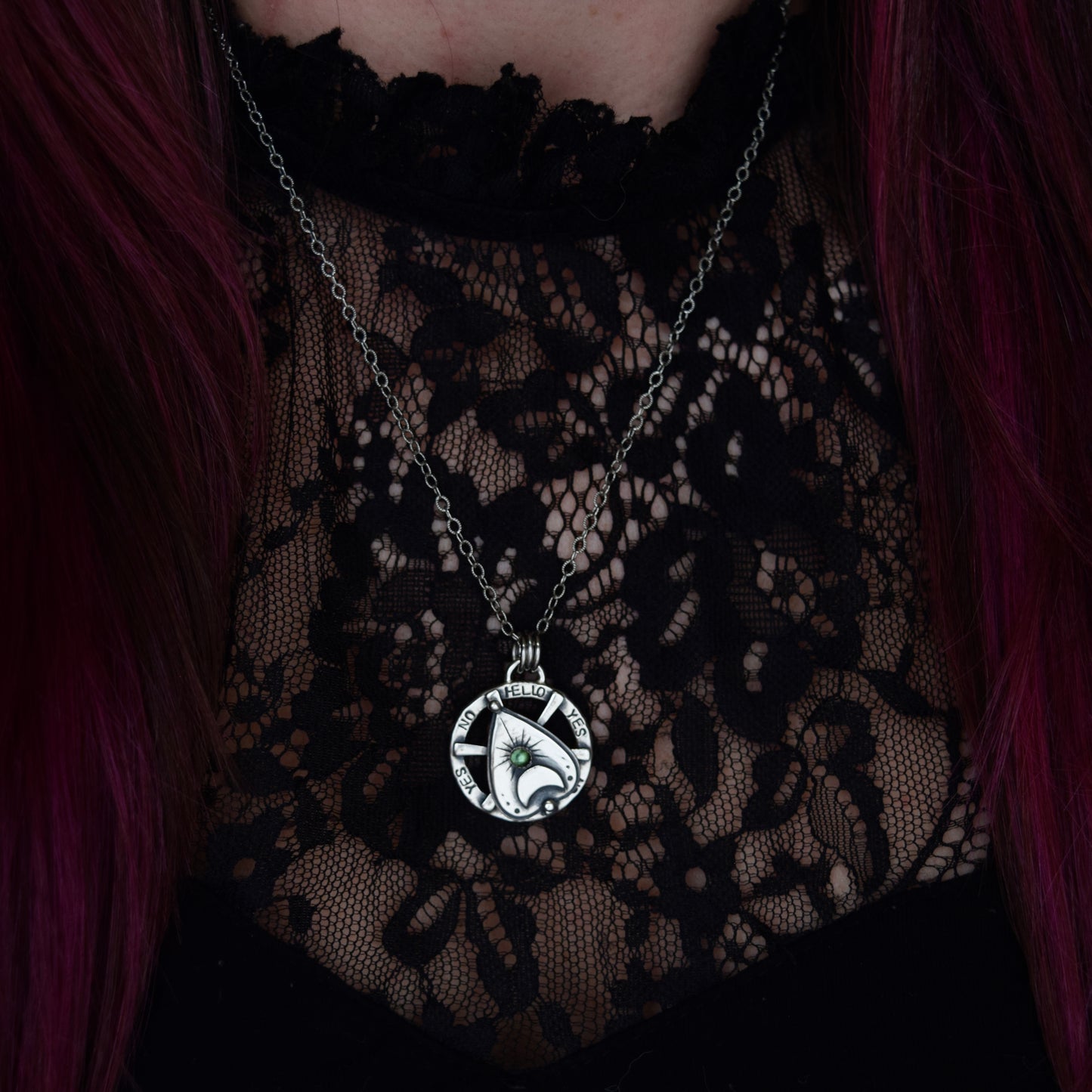 Planchette Axis Pendant with Tourmaline