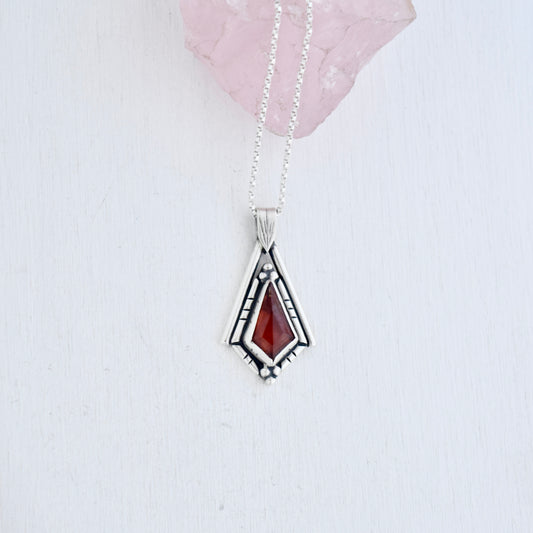 North Star Necklace with Garnet