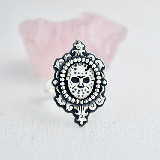 Friday the 13th Mask Cameo Ring Size 7