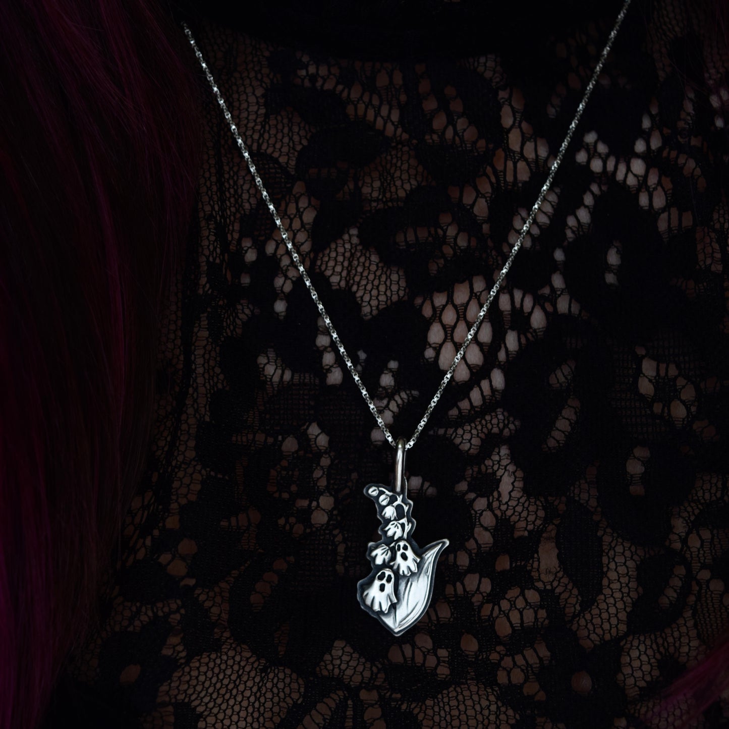Ghostly Lily of the Valley Necklace