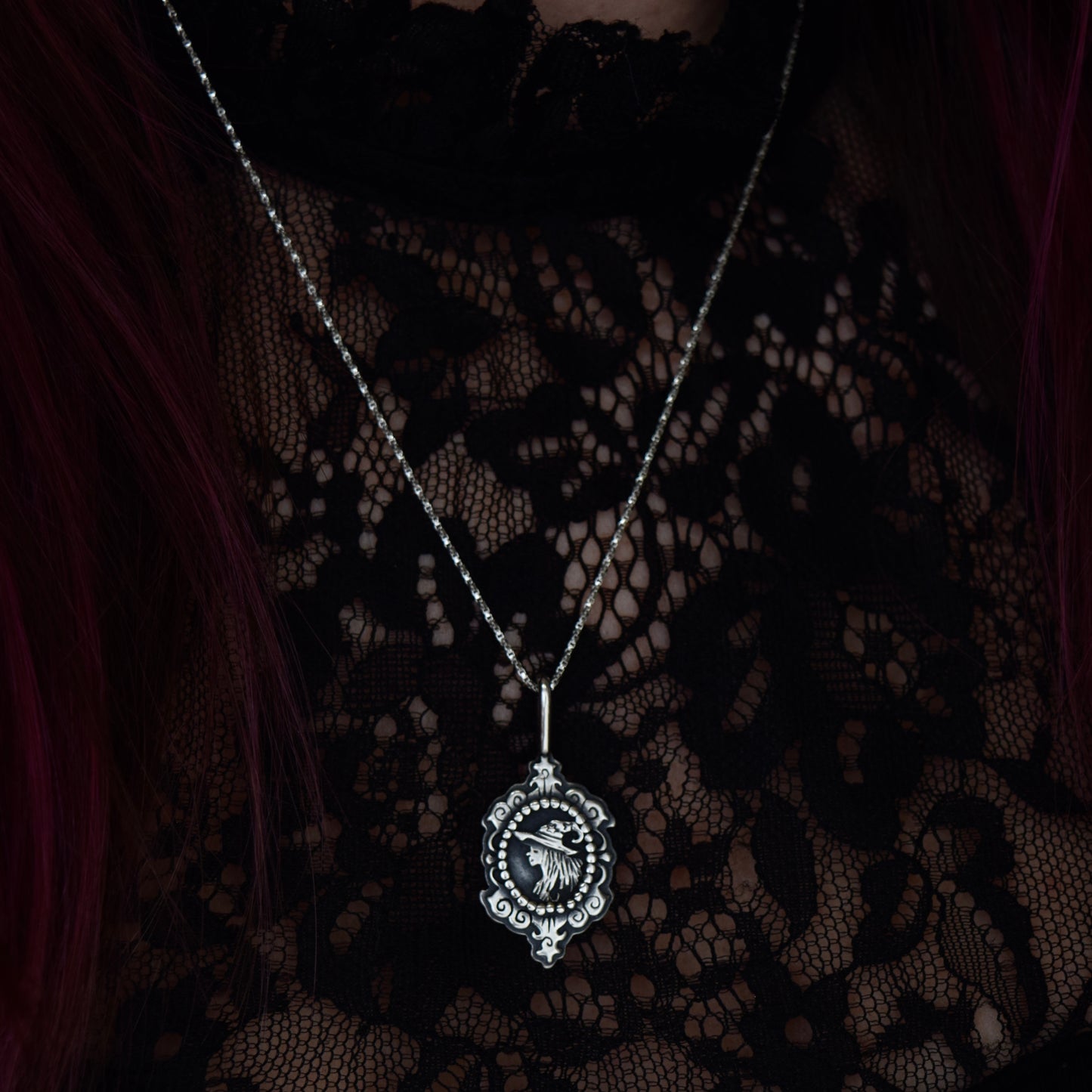 Witch Cameo Necklace