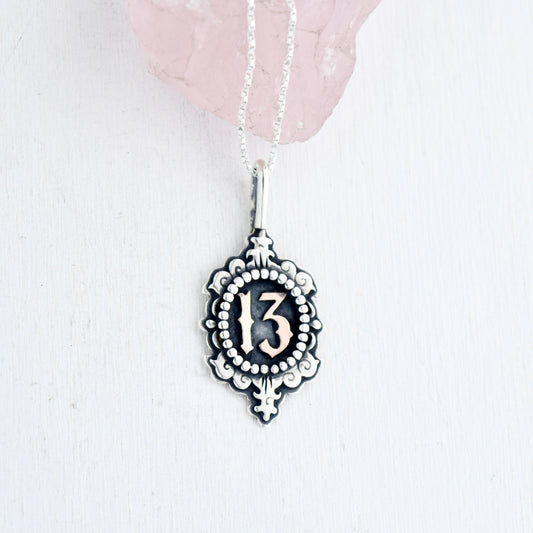 13 Cameo Necklace with Rose Gold Fill