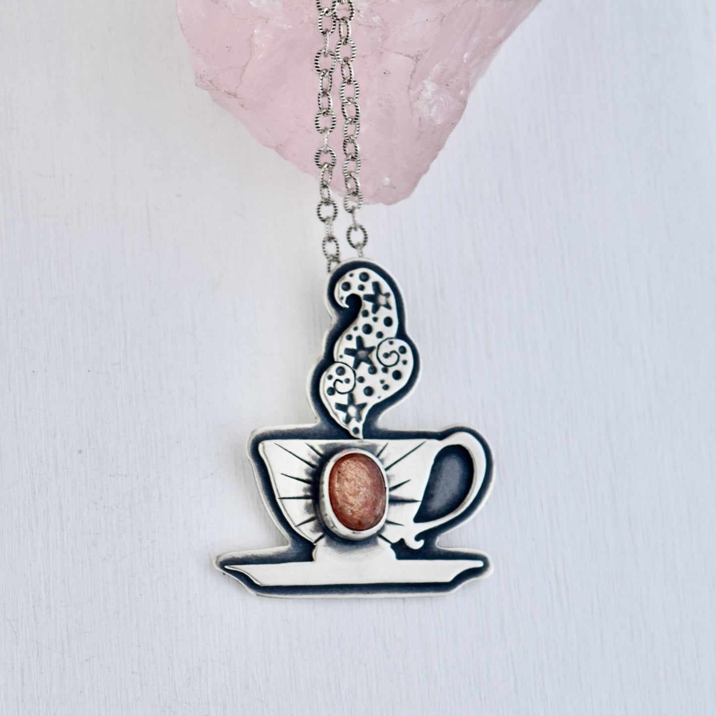 Cuppa Potion Pendant with Sunstone