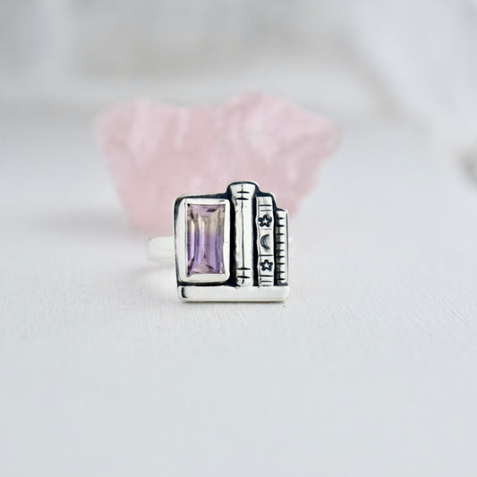 Bookshelf Ring with Ametrine Size 7.5