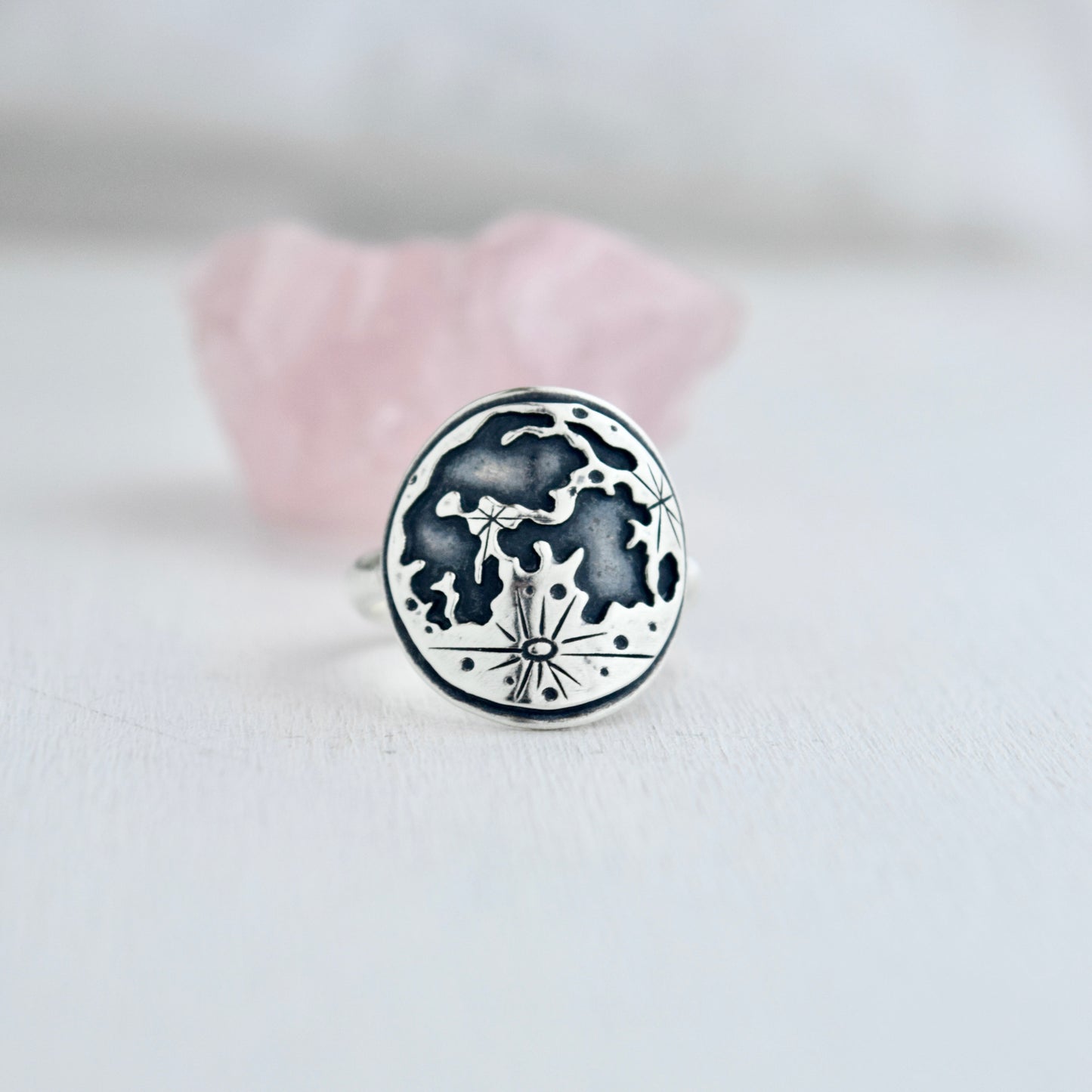 Full Lunar Phase ring size 8