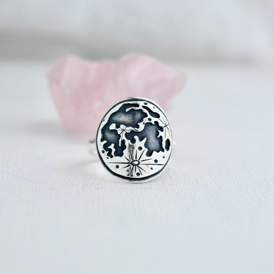 Full Lunar Phase ring size 8