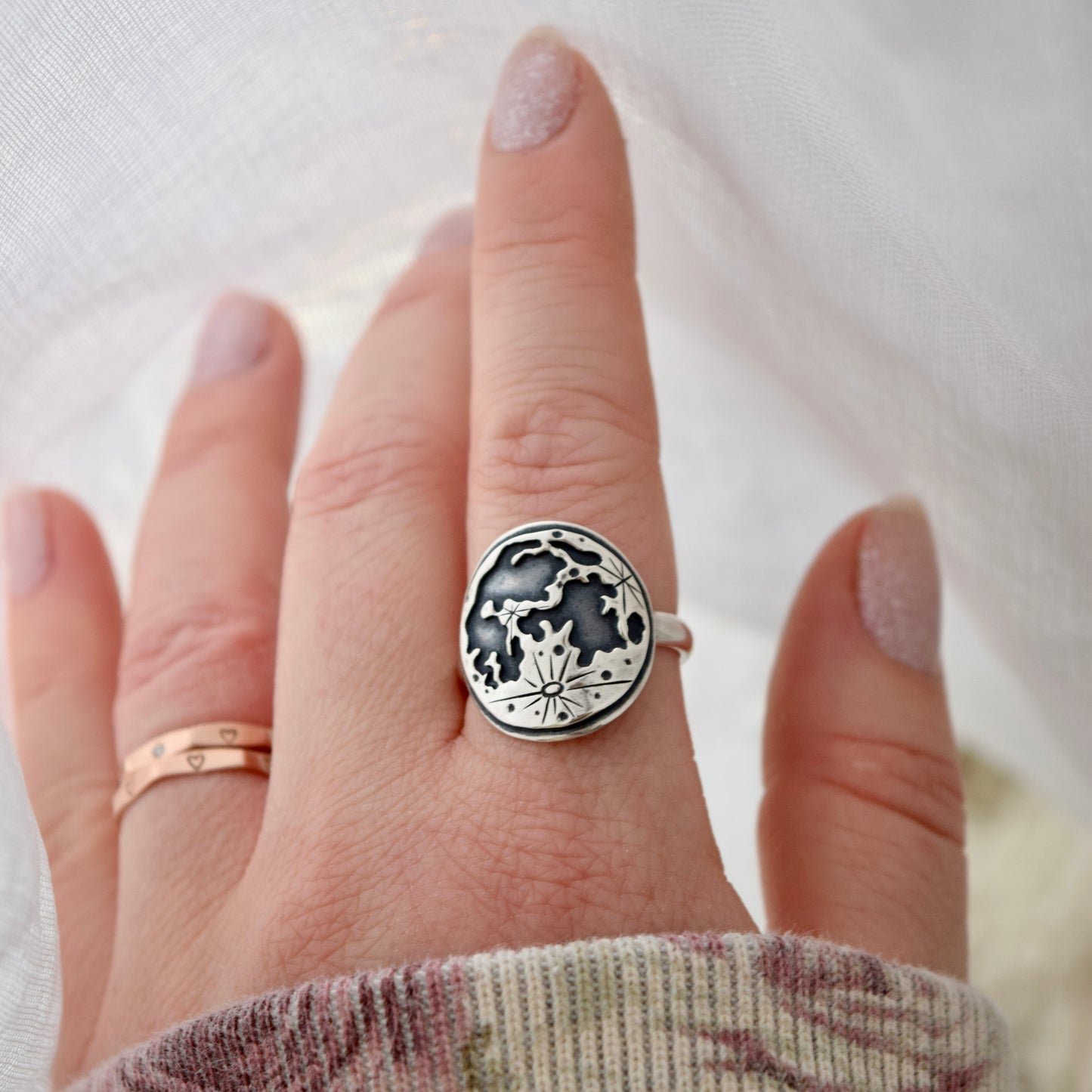 Full Lunar Phase ring size 8