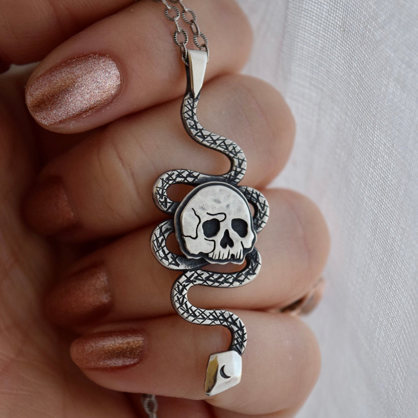 Serpent and Skull Necklace #001