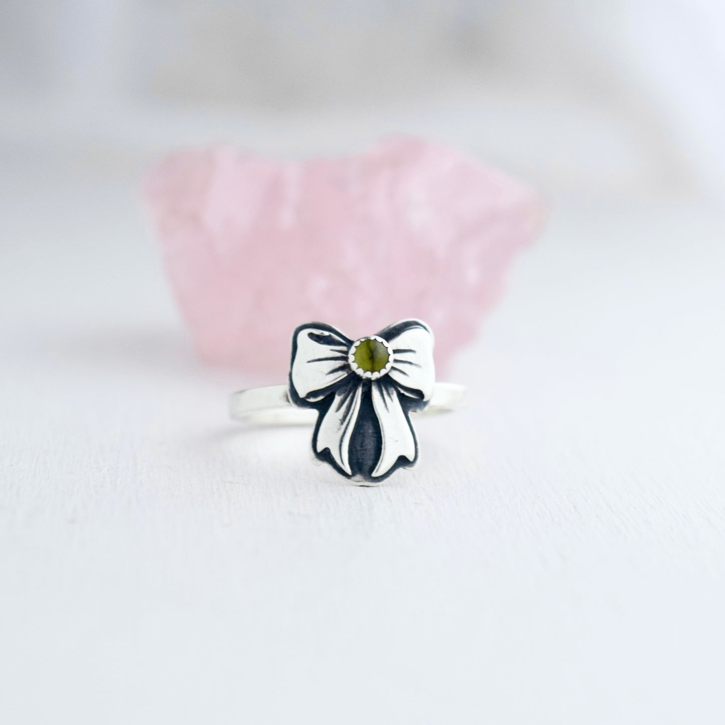 Tourmaline Bow Ring size 7