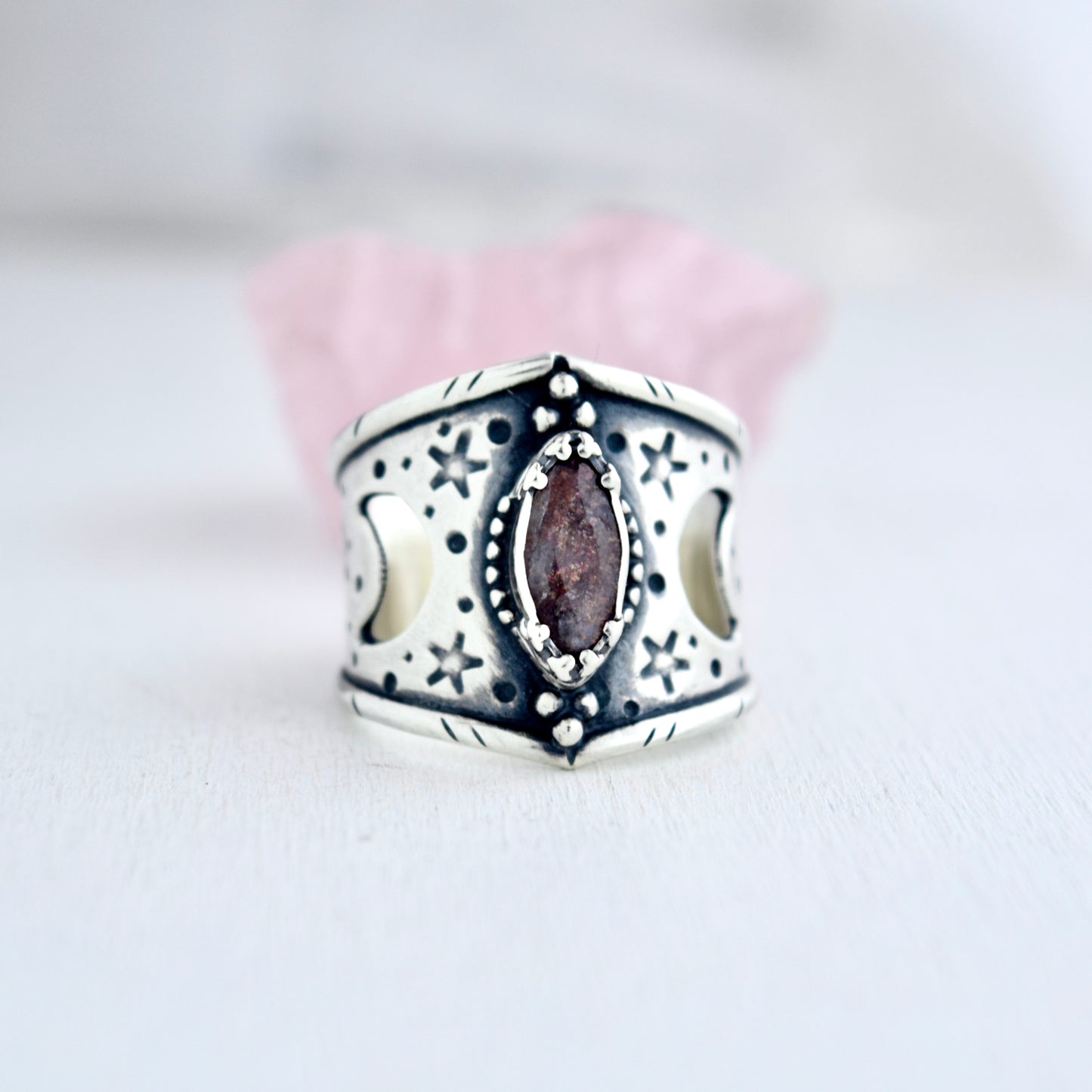 Iolite Shield Ring Size 10