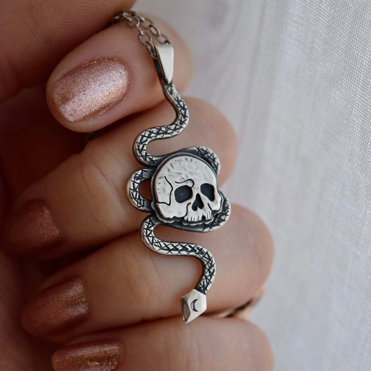 Serpent and Skull Necklace #003