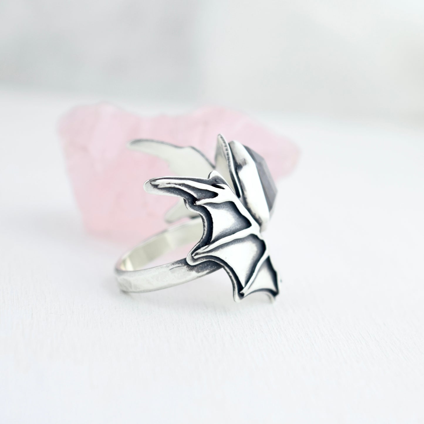 Wing of Bat Ring with Iolite size 7