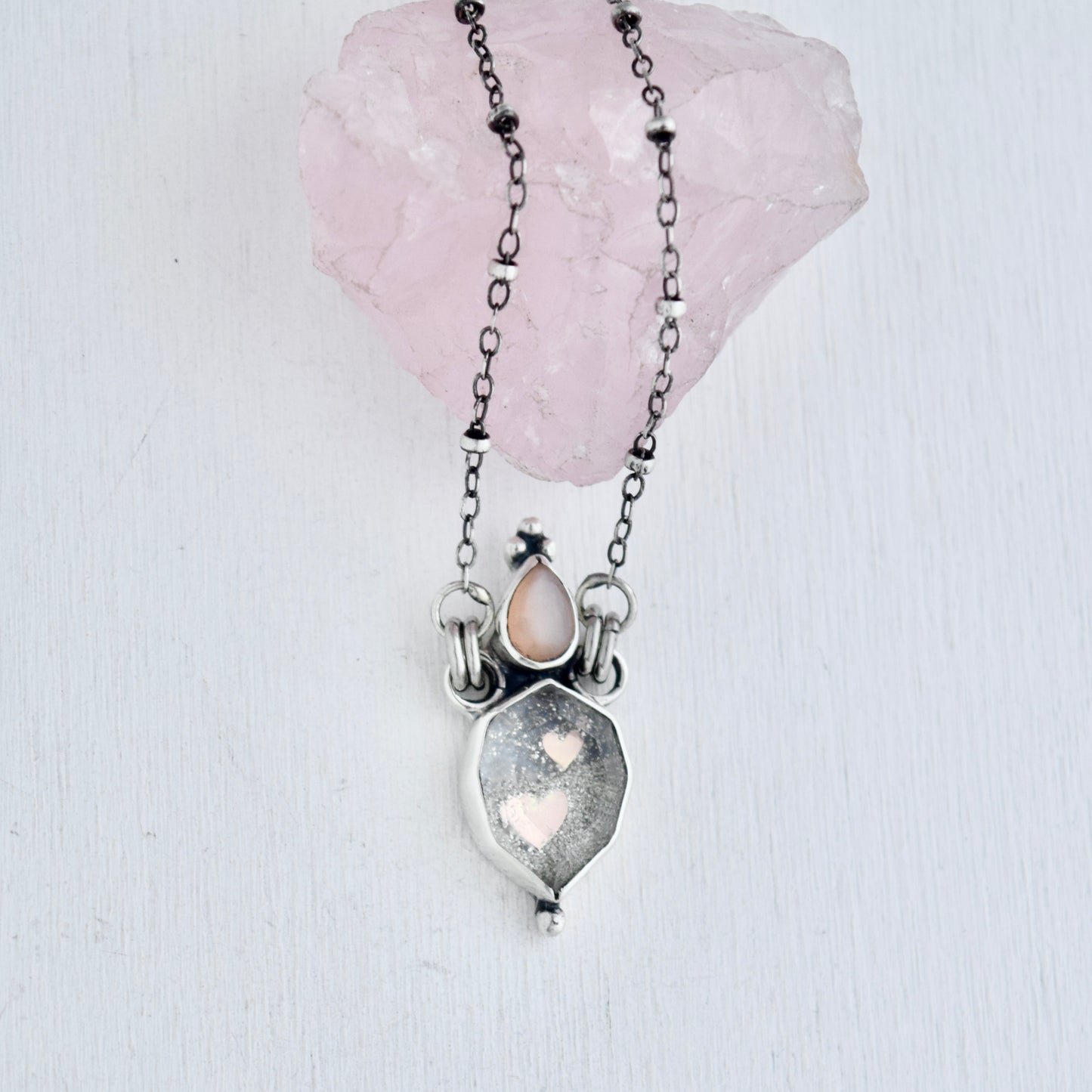 Lover Potion Bottle Necklace with Sterling Silver Dust