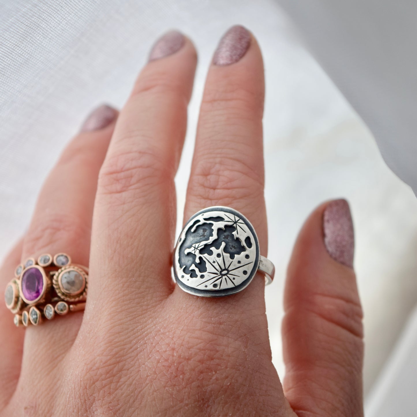 Full Lunar Phase ring size 10