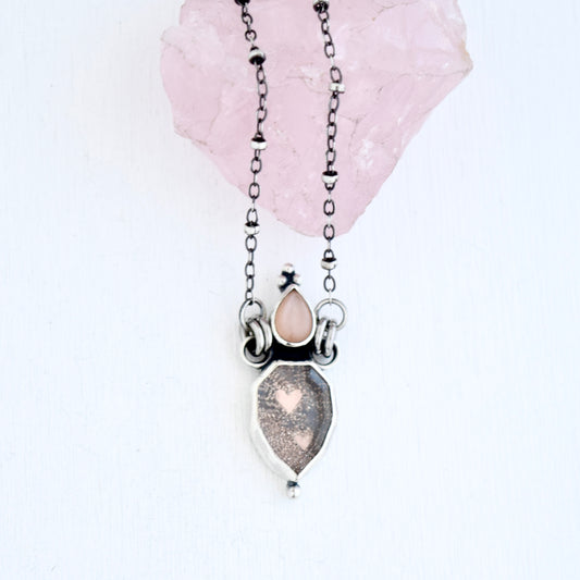 Lover Potion Bottle Necklace with Bronze Dust #001