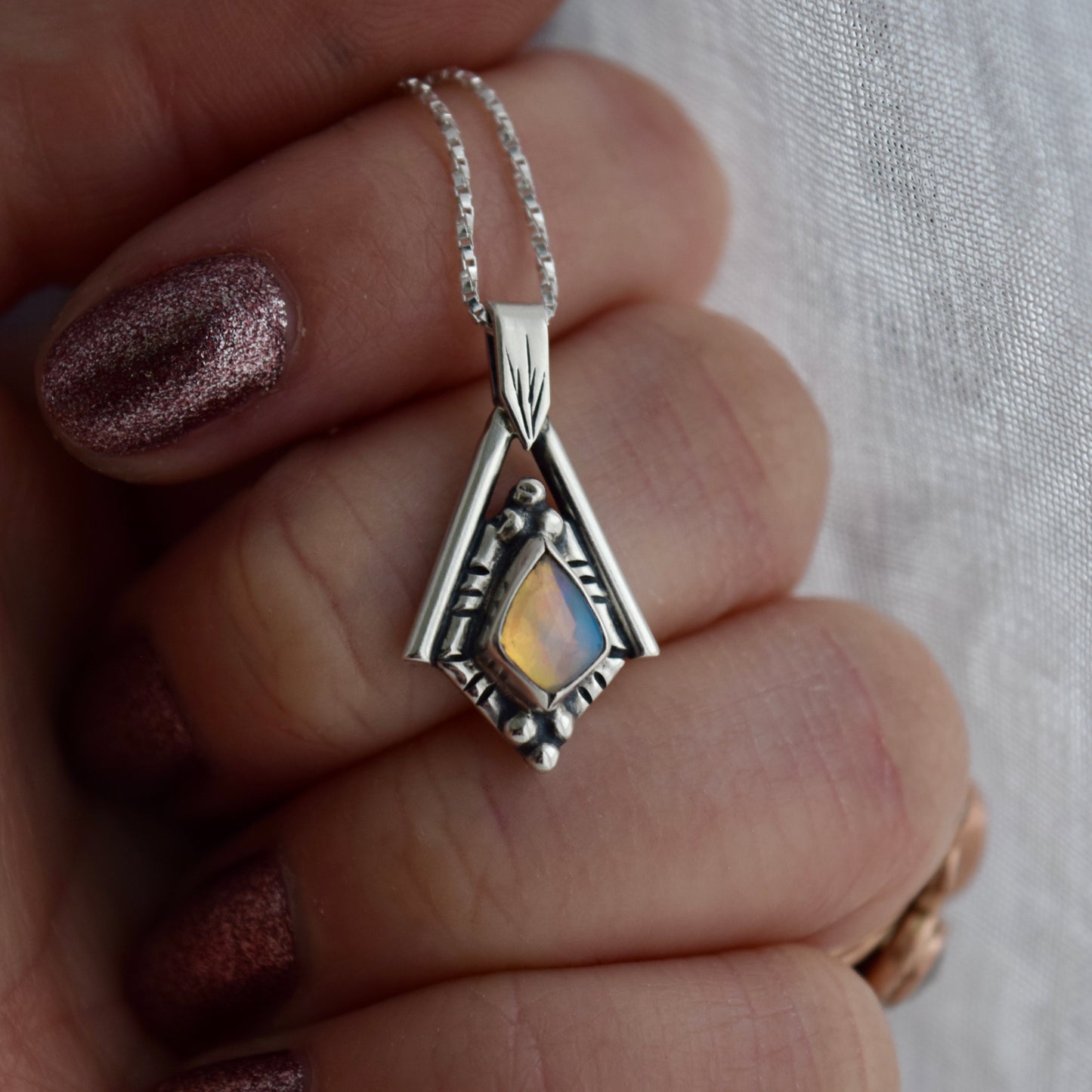 North Star Necklace with Ethiopian Opal