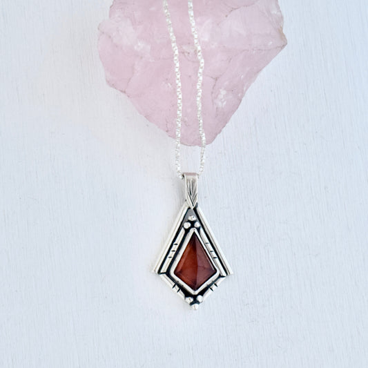 North Star Necklace with Garnet
