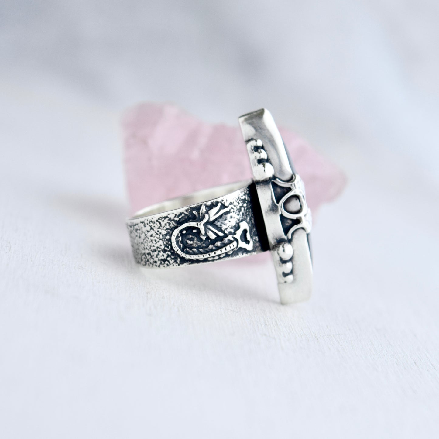 Siren Tail Ring with Labradorite Size 7
