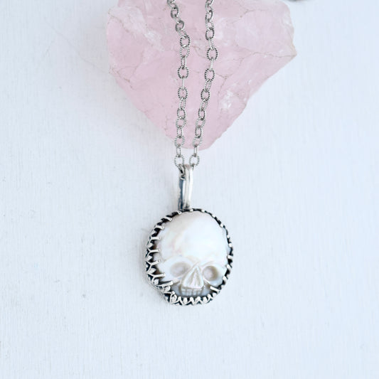 Carved Freshwater Pearl Necklace