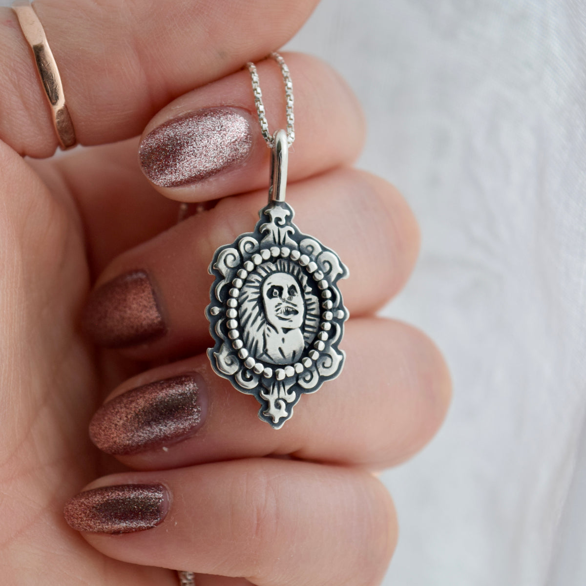 Beetlefluke Cameo Necklace