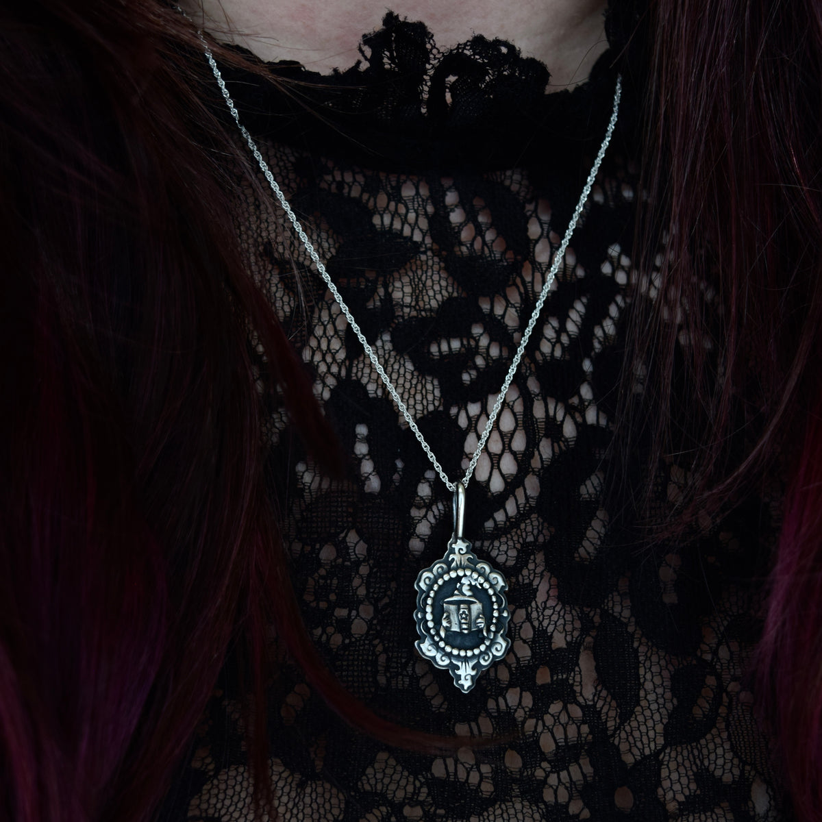 Moonlit Chapters Cameo Necklace