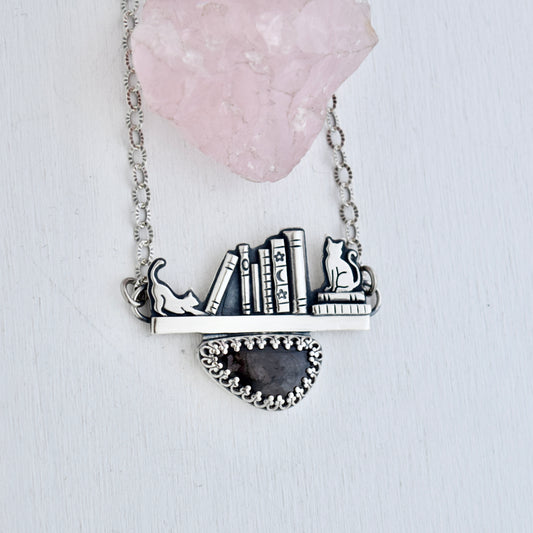 BookShelf Necklace with Hypersthene
