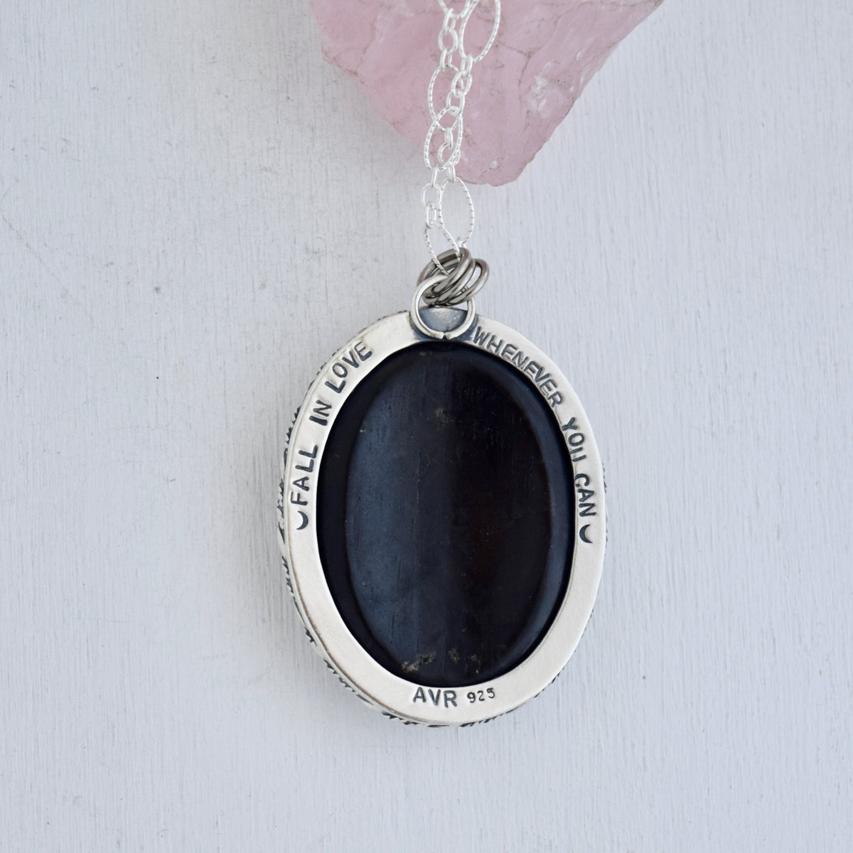 Worry Stone Pendant with Shungite