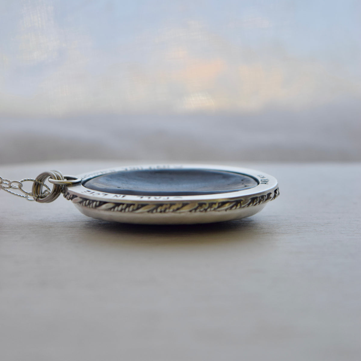 Worry Stone Pendant with Shungite
