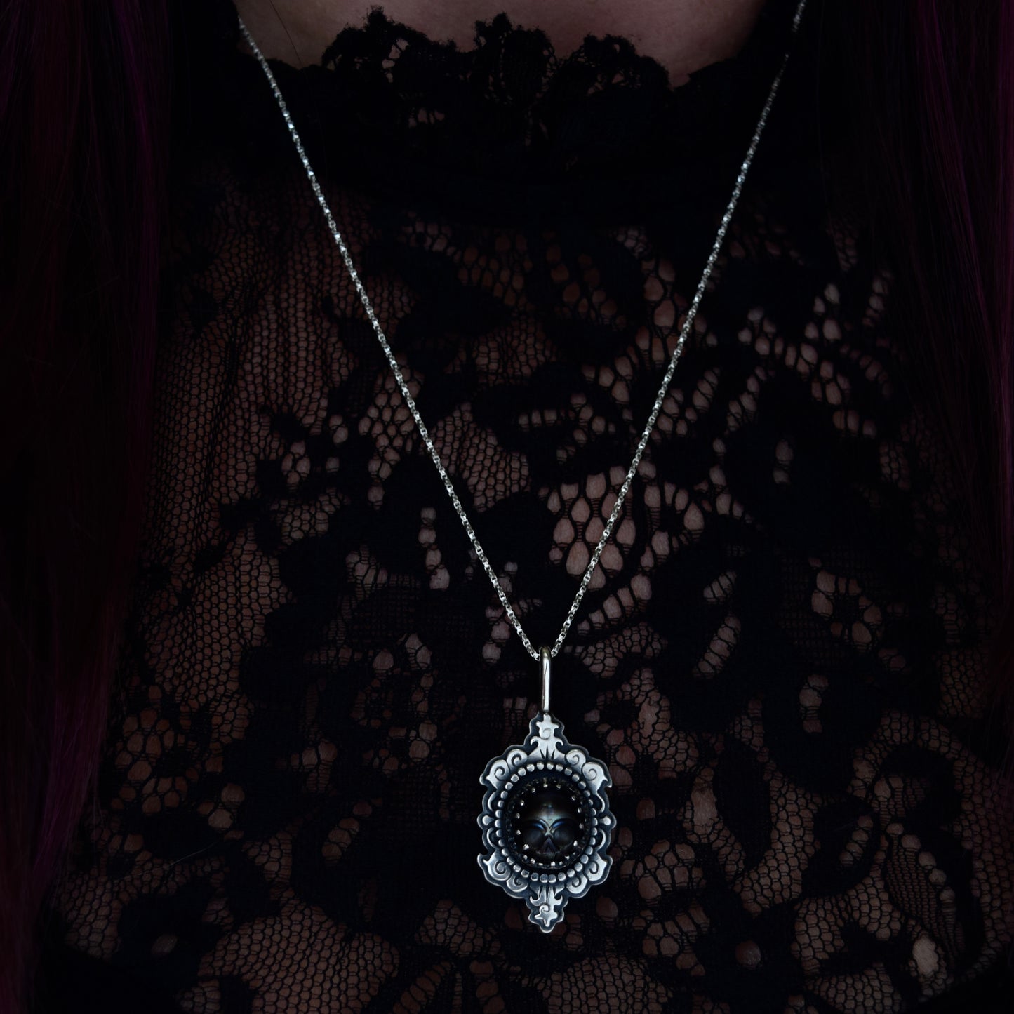 Carved Black Freshwater Pearl Cameo