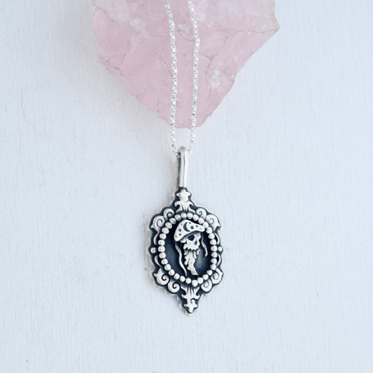 Deadly Jellyfish Cameo Necklace