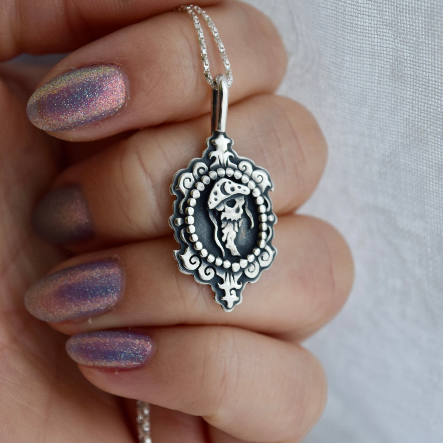 Deadly Jellyfish Cameo Necklace