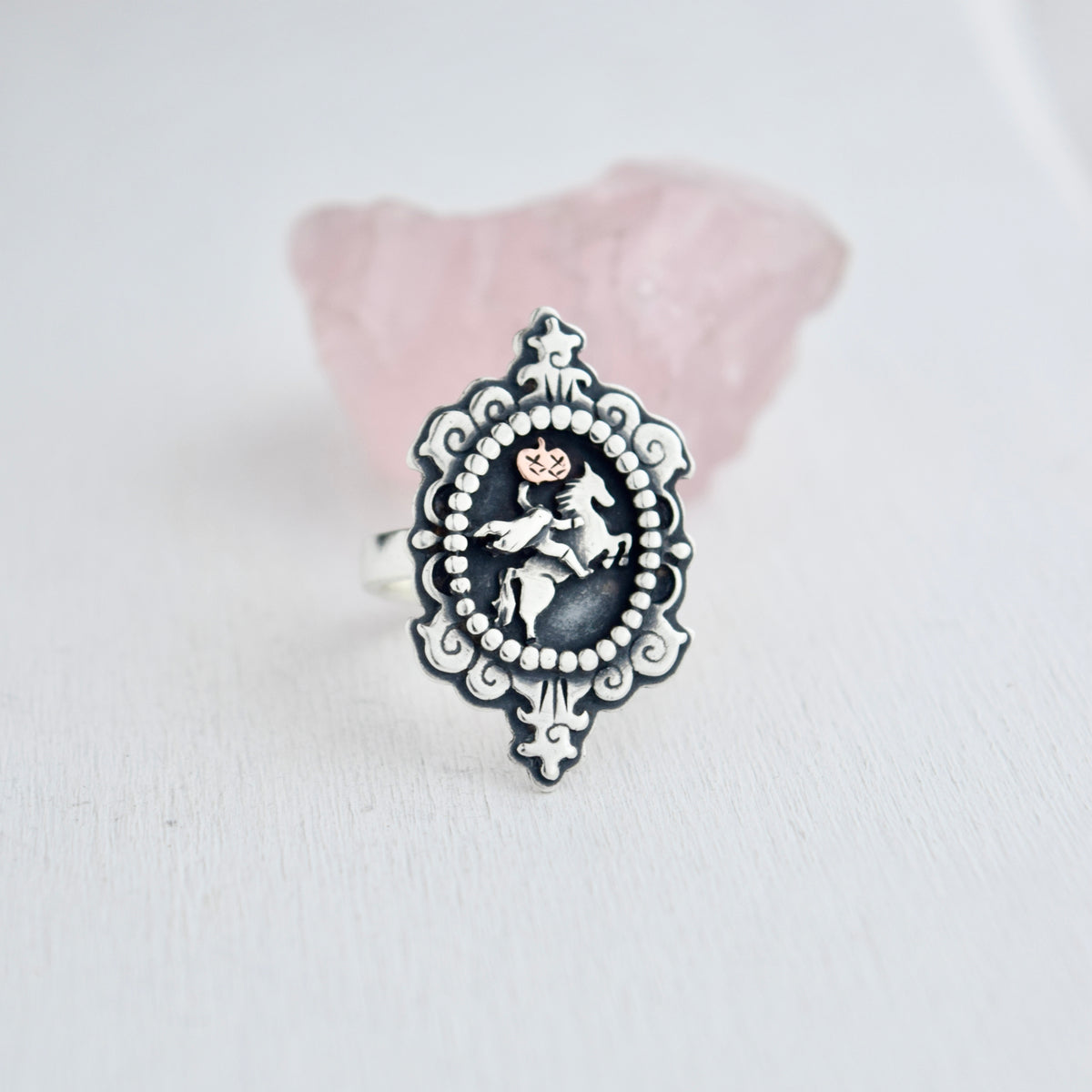 Headless Horseman Cameo Ring Size 6