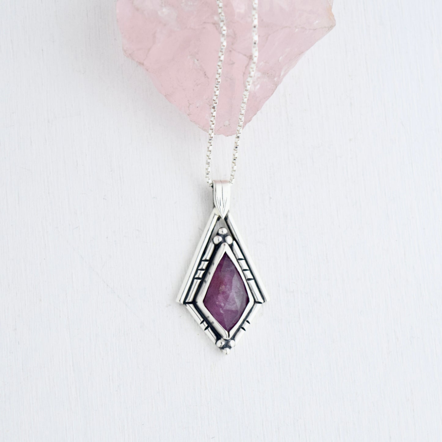North Star Necklace with Ruby