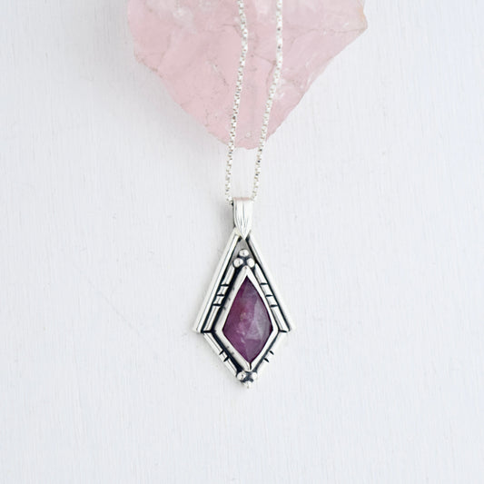 North Star Necklace with Ruby
