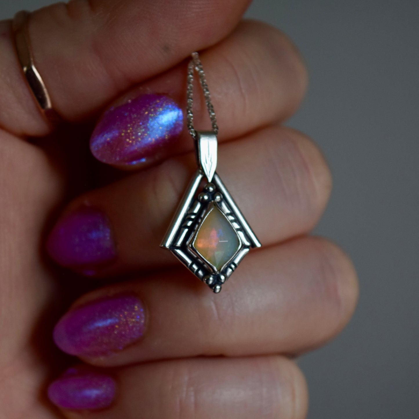 North Star Necklace with Ethiopian Opal