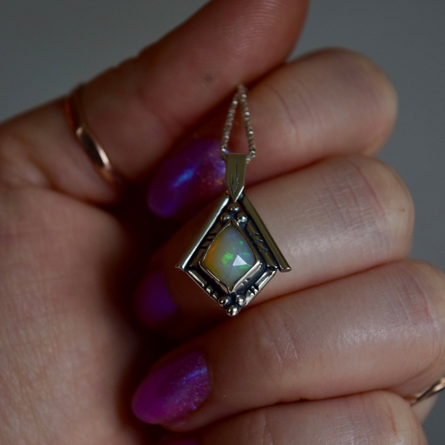 North Star Necklace with Ethiopian Opal