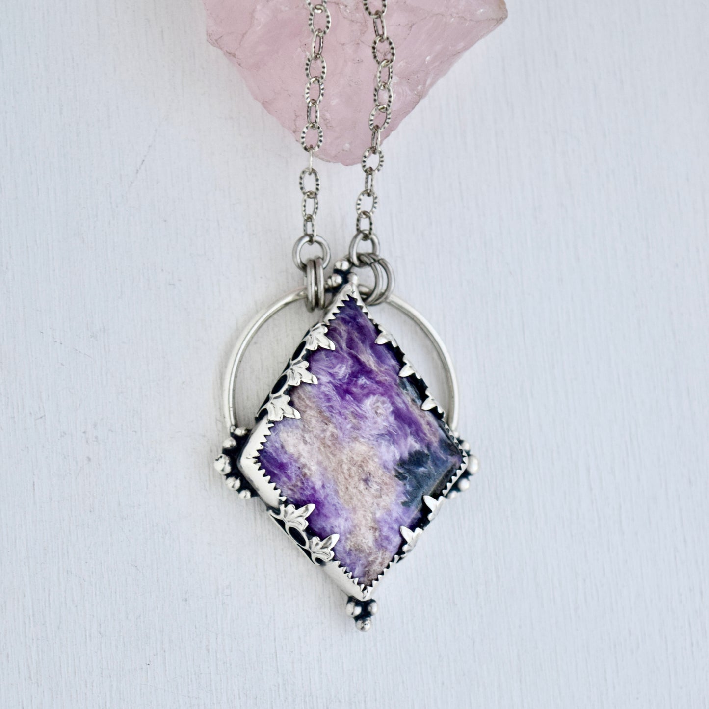 Pendulum Pendant with Charoite