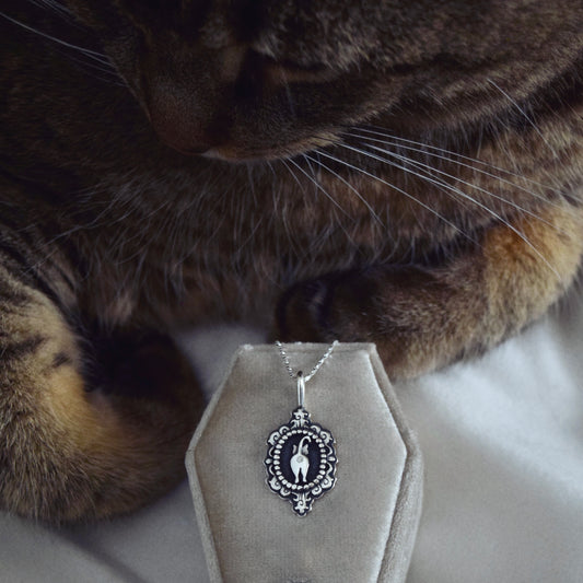 *Made to Order* Cat Butthole Cameow Necklace with Flush Set Moissanite