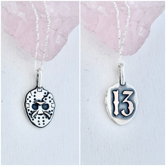 Double Sided Friday the 13th Mask with Rose Gold Fill