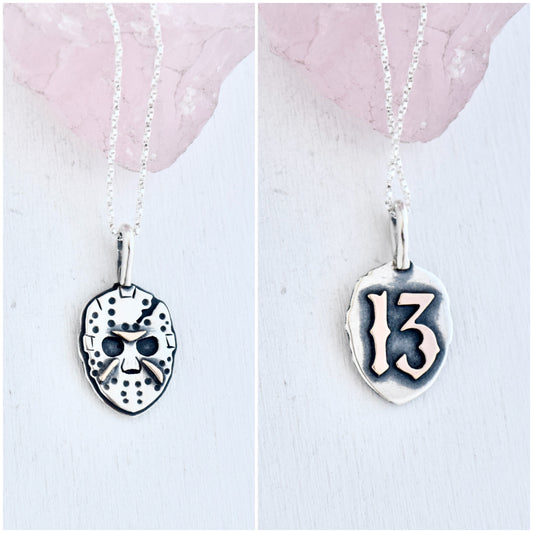 Double Sided Friday the 13th Mask with Rose Gold Fill