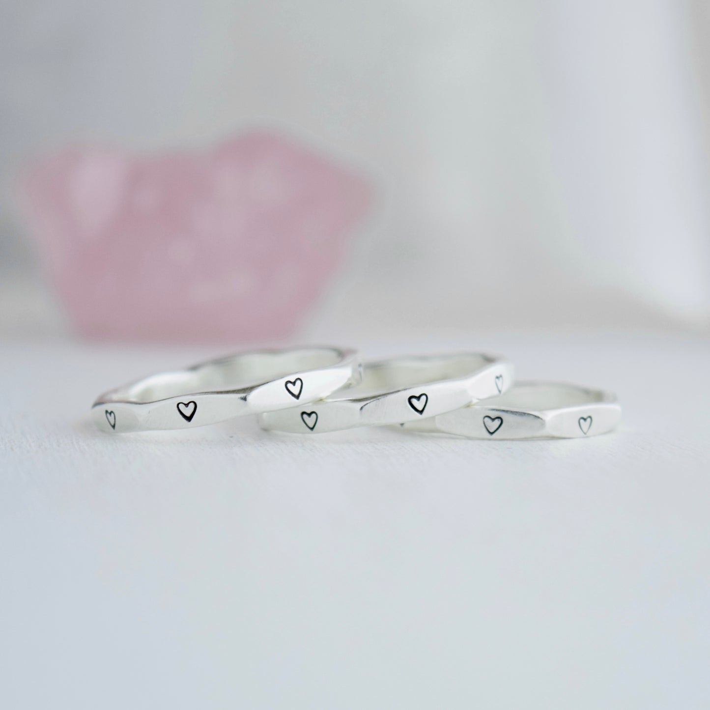 Stamped Heart Ring