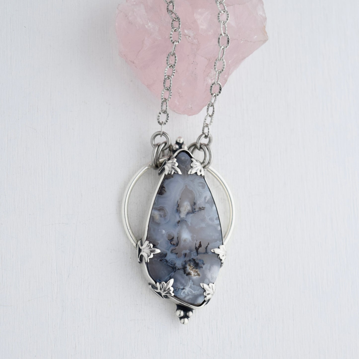 Pendulum Pendant with Dendritic Opal