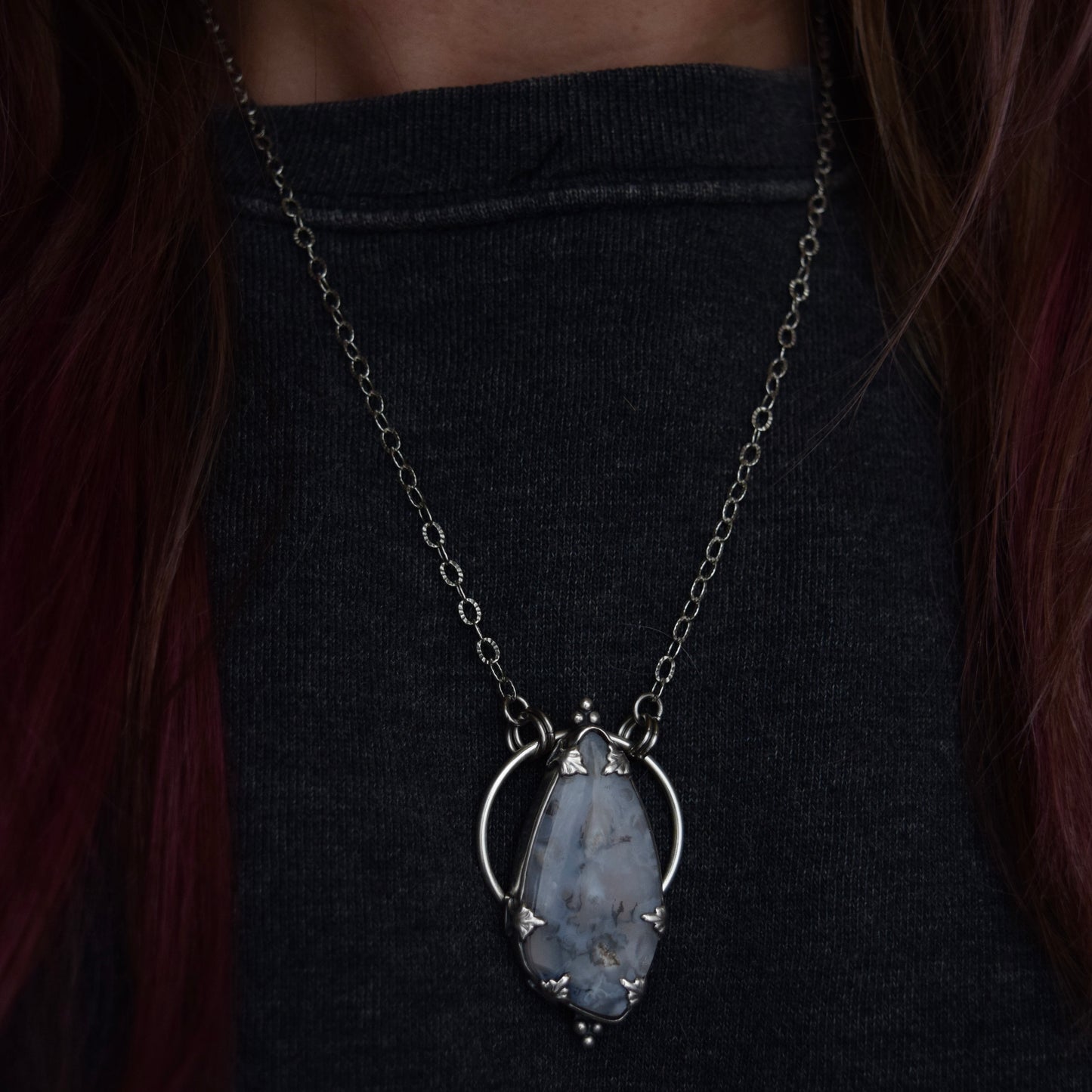 Pendulum Pendant with Dendritic Opal