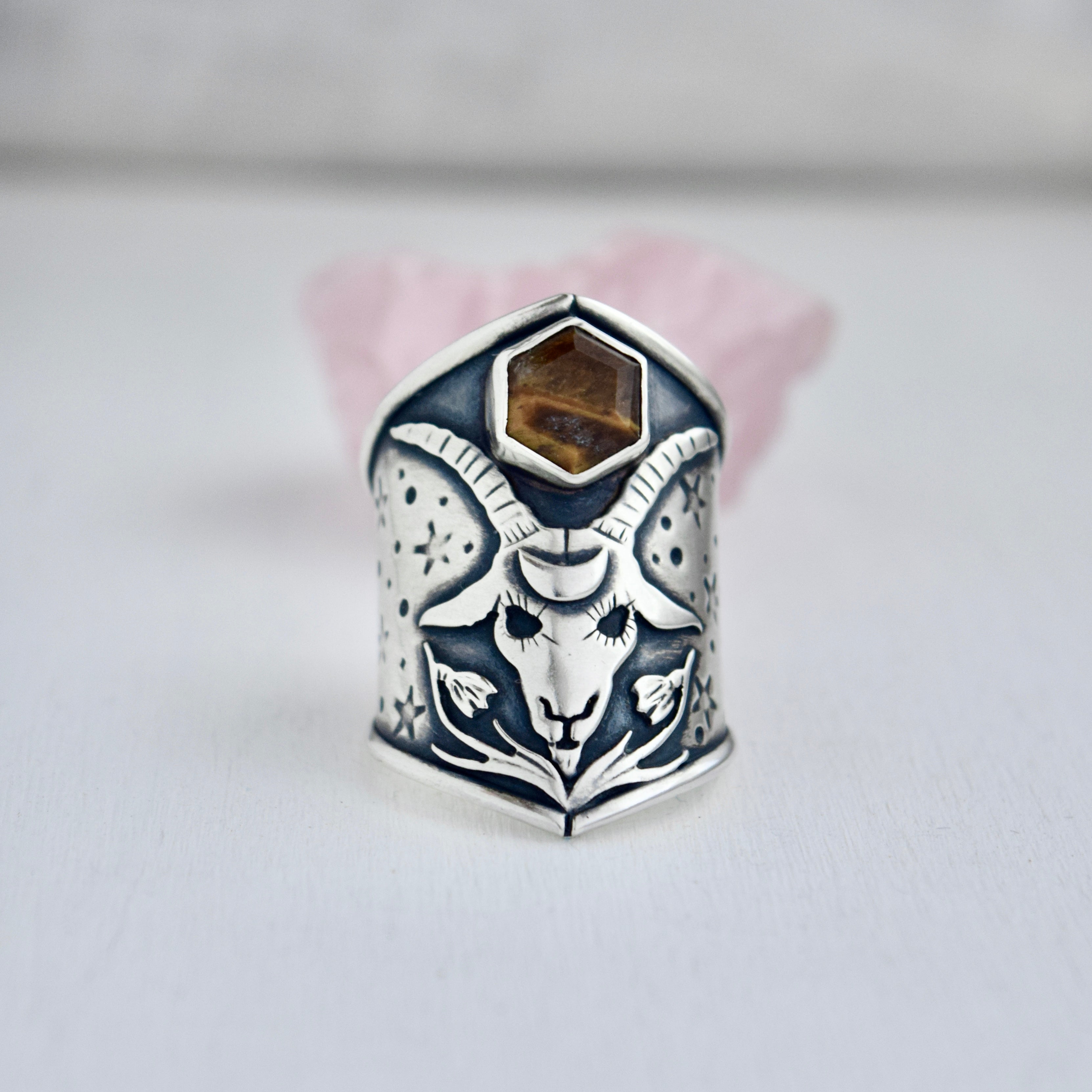 Capricorn Hotglyph Zodiac Ring - Gold Plated Vermeil Silver - Gold -  Hotlips By Solange